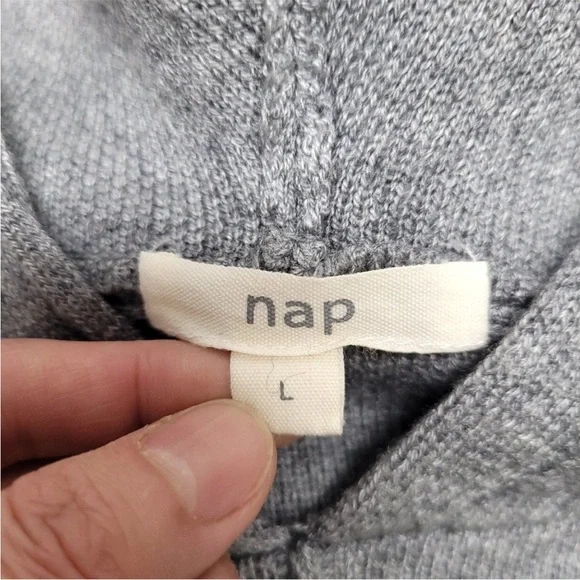 Nap Womens Wool Blend Hood Sweater Size L Gray - Picture 5 of 6